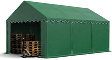 Load image into Gallery viewer, TOOLPORT Tente de Stockage 4x6 m abri bâche PVC 700 N imperméable Vert foncé