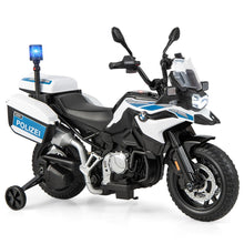 Load image into Gallery viewer, Moto Électrique 12V/7AH pour Enfants 6km/h Modèle Policier avec Klaxon Musique Sirène Phares pour 3-8 Ans -