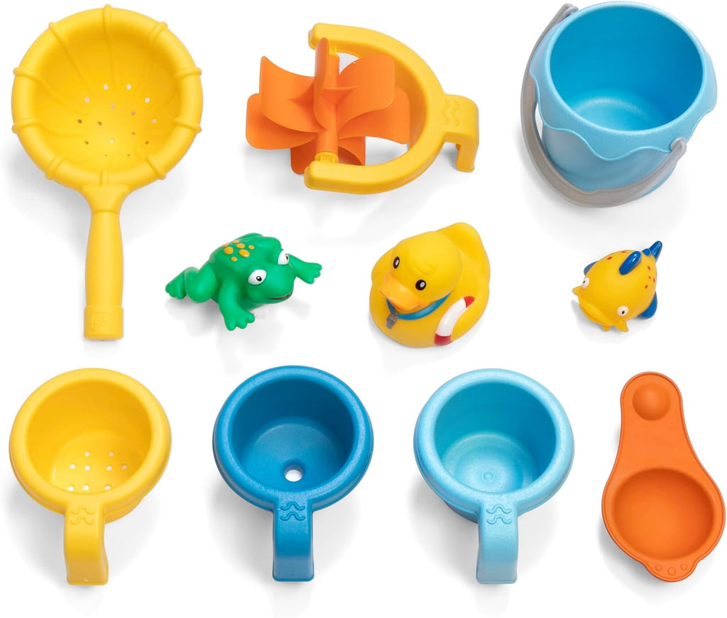 Rain Shower Splash Table d'eau avec 13 Accessoires - Bleu & Vert | Table Jeux d'eau | Table d檃ctivit pour Le Jardin,Table Activit Eau | Table d'eau Extrieur
