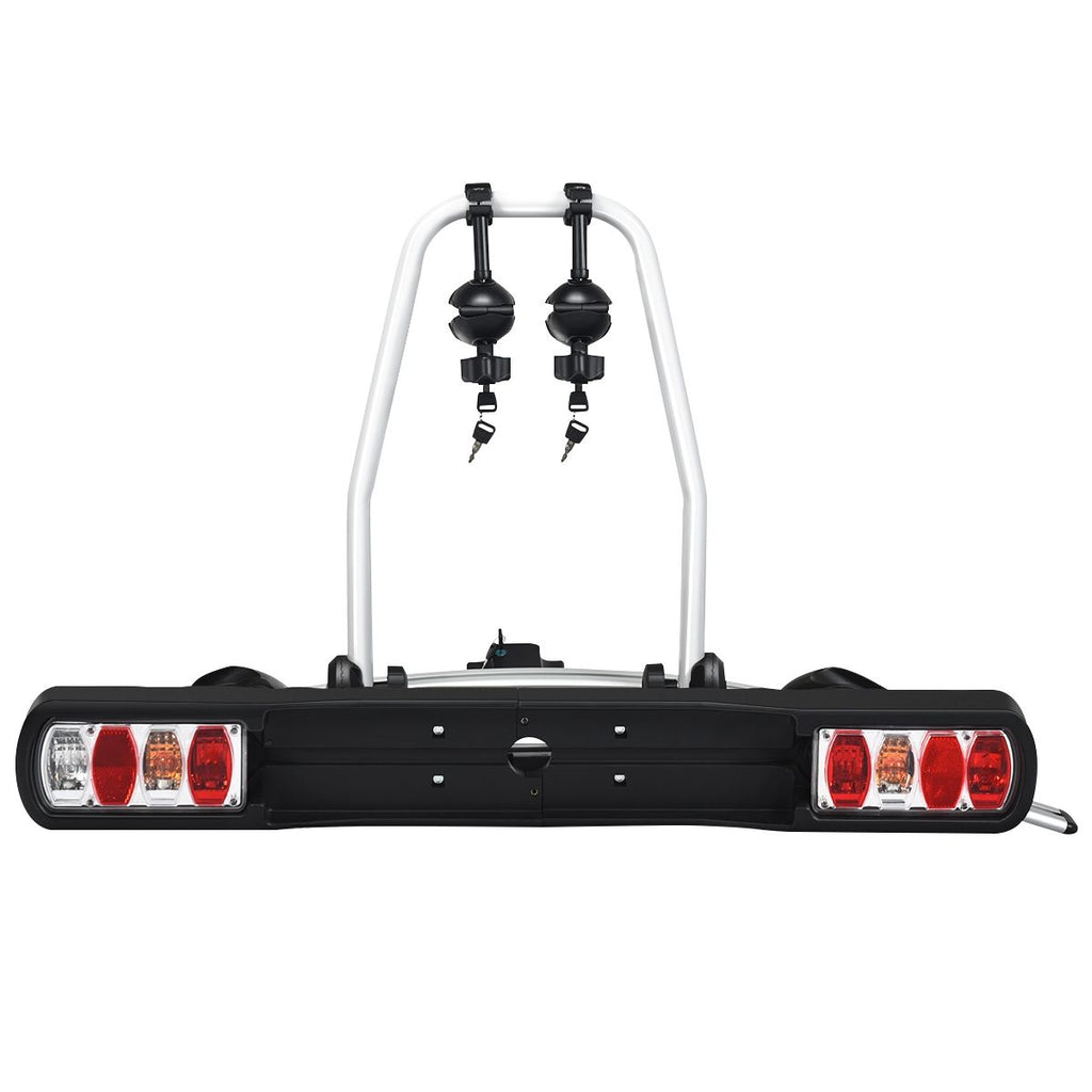 Porte-vlos pour Attelage sur SUV Berline Fourgon pour 2 Vlos Conception Intelligente de Basculement 113x72x63cm -