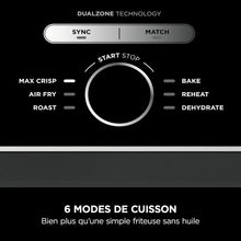 Load image into Gallery viewer, Foodi FlexDrawer Air Fryer,Dual Zone Avec Sparateur Amovible,Grand Tiroir de 10,4 L,7-en-1,Double Zone,Sans Huile,Pices Antiadhsives Compatibles Au Lave-Vaisselle,Noir AF500EU