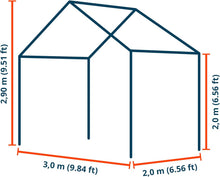 Load image into Gallery viewer, TOOLPORT Tente de réception 3x2 m pavillon Blanc bâche PE 350 N imperméable Tente de Jardin
