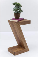 Load image into Gallery viewer, Kare Design Table d'Appoint Z Authentico, Marron, Bois Massif, Table de Salon, Meuble, Deco Intérieur, Décoration Chambre, Salon, Maison, 55x30x20 cm (H/L/P)