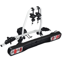 Load image into Gallery viewer, Porte-vélos pour Attelage sur SUV Berline Fourgon pour 2 Vélos Conception Intelligente de Basculement 113x72x63cm -