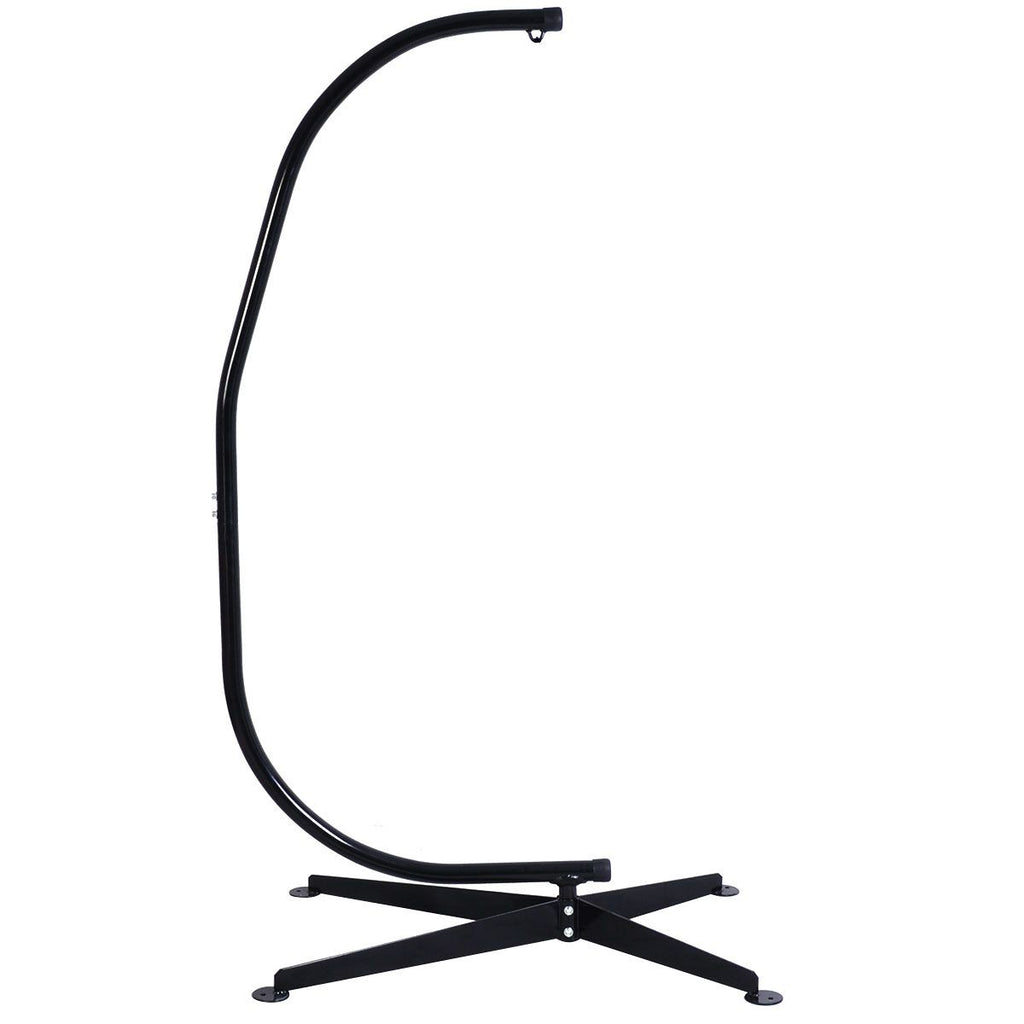Support de hamac ou pour chaise suspendue Capacit 150 KG,en Fer de Haute Qualit,Moderne et stable,112x79x205,Noir -