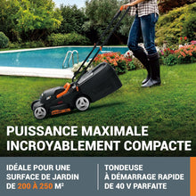 Load image into Gallery viewer, Pack Pro+ Tondeuse à Gazon 40V 460m² + Coupe-Bordures 20V + 2 Batteries 4Ah et 1 Batterie 2Ah + Chargeur Double et Chargeur Simple (Idéal pour l'Entretien du Jardin)