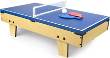 Load image into Gallery viewer, Leomark Table de Babyfoot 4 in 1 Multifonctionnel Jeu de Football,Bilard, Tenis, Hockey Baby-Foot, Baby Foot Table En Bois Jeu de Football Petite Taille Universel