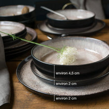 Load image into Gallery viewer, Moritz &amp; Moritz VIDA service de table 6 personnes - 18 Pièces - vaisselle et arts de la table beige 6x assiettes plates, 6x assiettes creuses, 6x assiettes à petit-déjeuner