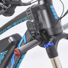 Load image into Gallery viewer, Porte Velo hayon 5 Sangles mottez Shiva 2 elec Acier 2 velos VAE/e Bike (40 kgs Max), Noir