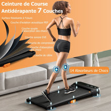 Load image into Gallery viewer, Tapis de Course et de Marche avec 12 Programmes Prdfinis Tlcommande et cran Tactile Led Machine de Jogging et de Marche Capacit 120 Kg Noir -