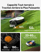 Load image into Gallery viewer, MAMMOTION YUKA Mini 500 Robot Tondeuse sans Fil Périphérique, NetRTK+Vision, Aucune Antenne RTK Requise, Recommandé 500 m², Pente à 50%, Cartographie Automatique, avec Module 4G