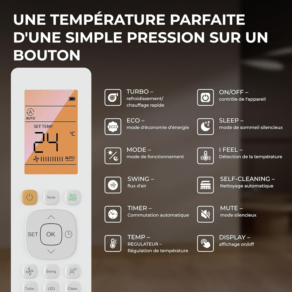 Kältebringer Climatiseur Split - 12000 BTU - 3 5 kW - Avec fonction chauffage WiFi et App - très silencieux & économe en énergie avec support mural - Marque de qualité Allemande