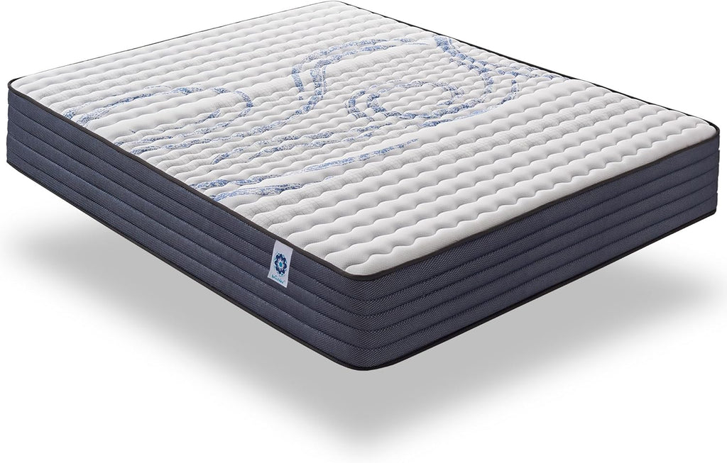 NATURALEX - Matelas PerfectSleep 140x190 cm - 30 cm - Soutien Mousse à mémoire de Forme - Accueil Blue Latex - Confort Ferme - Respirant - 7 Zones - Réversible - Haute Densité - Fabriqué en Europe