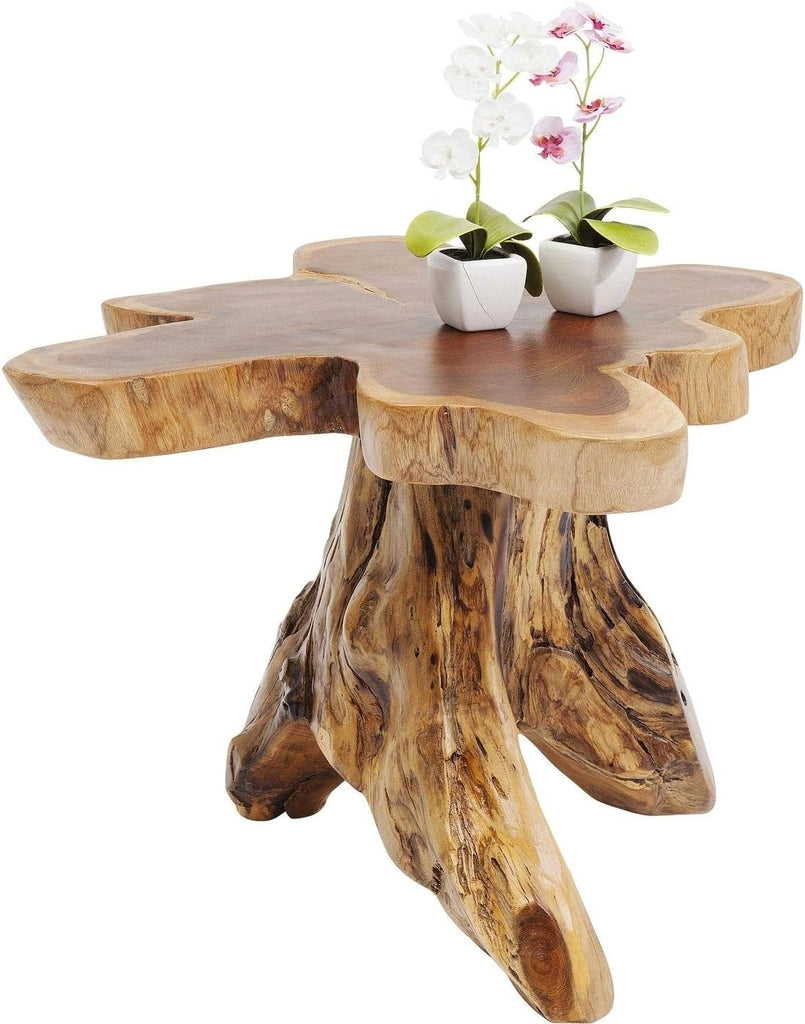 Kare Design Table d'appoint Tree, Bois Massif, Nature-Marron, Grand, Deco Intérieur, Decoration Chambre, Salon, Couloir, Maison, 40x50x50cm