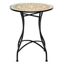 Load image into Gallery viewer, Table de Jardin Style Mosa茂que Cadre en Fer et Rev锚tement Antirouille pour 60 x 60 x 72 CM -