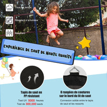 Load image into Gallery viewer, Trampoline d'Extrieur 脴366 cm Trampoline avec Panier de Basket Filet de Protection Trampoline pour Enfants et Adultes -