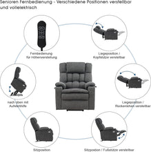 Load image into Gallery viewer, MCombo 7546 Fauteuil de Relaxation électrique avec 3 Moteurs réglables séparément