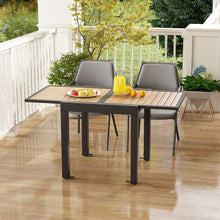 Load image into Gallery viewer, Table de Jardin Extensible en Aluminium Ajustable de 80 à 160 CM Table à Manger Extérieure Rectangulaire pour 4-6 Personnes Naturel -