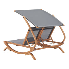 Load image into Gallery viewer, Transat bain de soleil  double couchage en textile et mlze 197 x 156 x 144 cm 03_0006419 -
