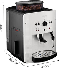 Load image into Gallery viewer, Machine à café grain,1,7 L,2 tasses en simultané,Nettoyage automatique,Buse vapeur pour Cappuccino,Cafetière espresso,Essential noire YY8125FD,Noir -
