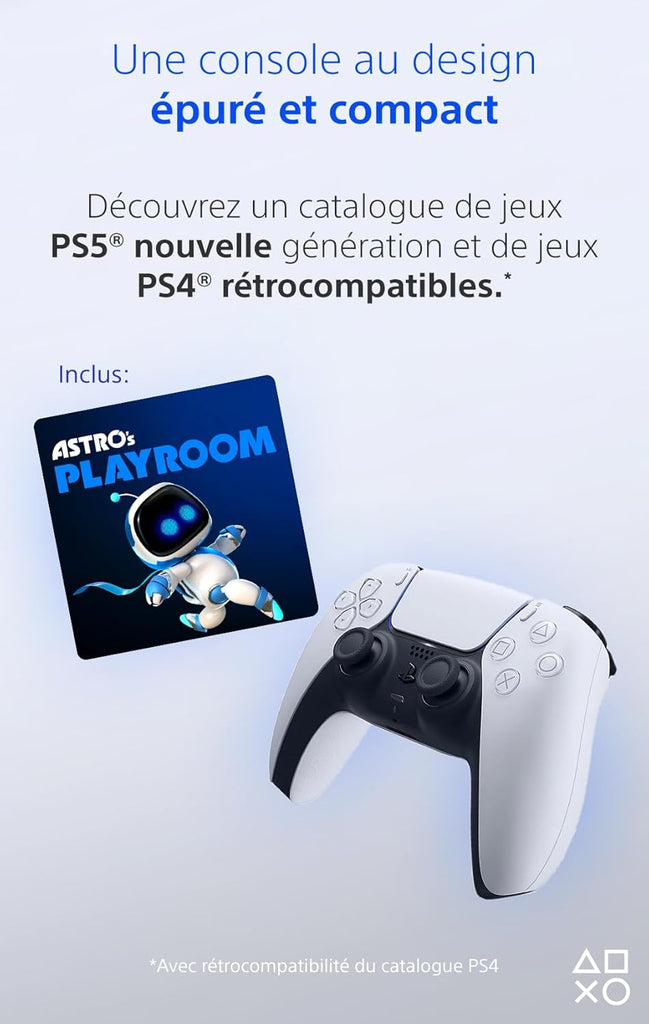 Playstation Sony, 5 Édition Numérique, avec 1 Manette Sans Fil DualSense, Couleur : Blanche