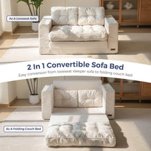 Load image into Gallery viewer, MAXYOYO Canapé-lit Convertible, Matelas Pliable Adulte Convertible Canapé-lit avec 2 Oreillers, Lit d'Appoint Surface de Couchage 101x196CM, Canapé pour Salon, Chambre à Coucher