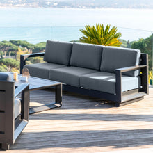 Load image into Gallery viewer, Salon de jardin aluminium 5 places 4 pcs Elba Gris anthracite - Action-sport36 -