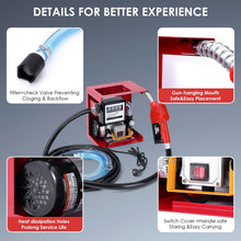 Load image into Gallery viewer, Pompe à diesel 230 V 550 W auto-amorçante - Stations essence mobiles 60/min - Avec tuyaux et pistolet de distribution - Pour voitures camions citernes etc.