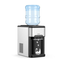 Load image into Gallery viewer, Machine à Glaçons 3 en 1 avec Distributeur d'Eau Froide/Chaude 20 kg en 24h Cube de Glace 6-13 min pour Maison Bureau Bar -