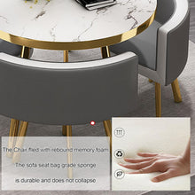 Load image into Gallery viewer, Table À Manger Ronde,Ensemble Table Et Chaise Salle A Manger,Table De Cuisine 4 Personnes,Table Chaise Encastrable,Petites Tables De Salle De Conférence,Table De Bureau Simple,Table Ronde 90 Cm (Size