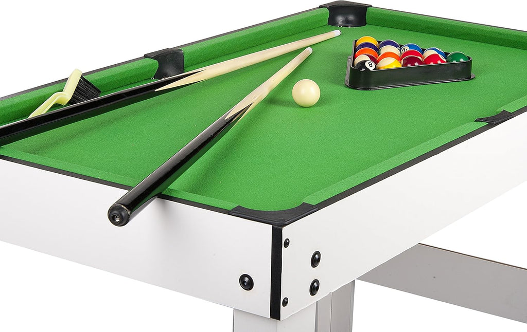 Leomark Table 4 Jeux en 1 - Billard, babyfoot, Hockey de Table et ping-Pong Table à Jouer Multifonction Table multijeux Dim: 120 x 61 x 82 (Hauteur) cm