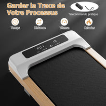 Load image into Gallery viewer, Tapis de Course Électrique 1,3-6KM/H Moteur 2,25HP à Roulettes Charge 120 kg avec Télécommande Écran LED 15 Programmes Gris -