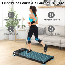 Load image into Gallery viewer, Tapis de Course Mince Tapis de Jogging avec Capacit de 120 Kg Tlcommande et cran Led Inclinable  Roulettes Tapis de Course  Glisser Gris/Noir/Rose -