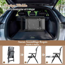 Load image into Gallery viewer, Lot de 2 Chaises Longues Pliantes et Inclinables Dossiers et Accoudoirs Réglables à 10 Niveaux Repose-Pied Rétractable Capacité 150 Kg Gris -