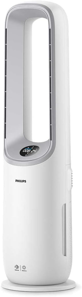 Philips Air Performer 2-en-1 : Purificateur & Ventilateur Rafraîchisseur – Nettoie 70m², Élimine 99,97% des Allergènes et Polluants. Filtre HEPA, Capteurs Intelligents, Alexa, Application (AMF765/10)