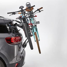 Load image into Gallery viewer, Porte Velo hayon 5 Sangles mottez Shiva 2 elec Acier 2 velos VAE/e Bike (40 kgs Max), Noir