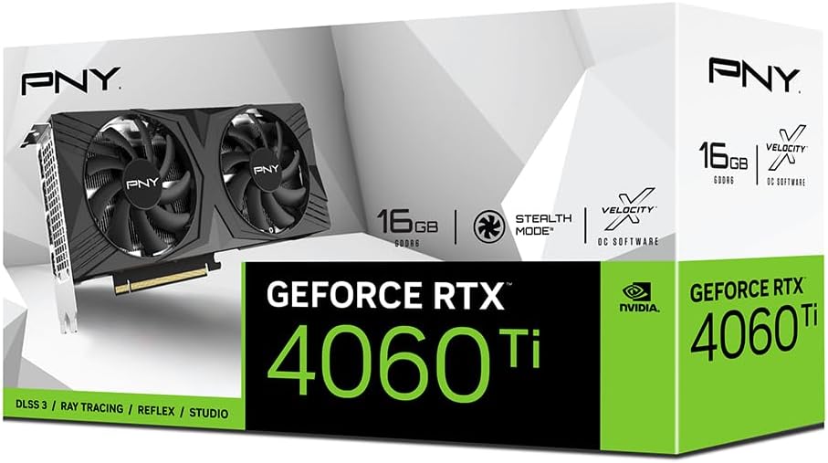 PNY GeForce RTX™ 4060 Ti 16GB Verto Dual Fan Edition Carte Graphique DLSS 3