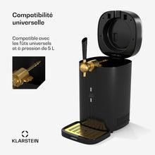 Load image into Gallery viewer, Klarstein FrostBrew Tireuse à Bière - Système de Pression CO₂ Fûts 5L Refroidissement Thermoélectrique 3-12°C Levier de Tirage Noir/Or