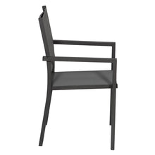 Load image into Gallery viewer, Lot de 8 chaises en aluminium anthracite - textilène gris -