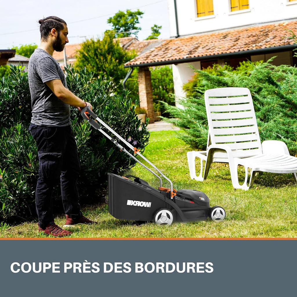 Pack Pro+ Tondeuse à Gazon 40V 460m² + Coupe-Bordures 20V + 2 Batteries 4Ah et 1 Batterie 2Ah + Chargeur Double et Chargeur Simple (Idéal pour l'Entretien du Jardin)