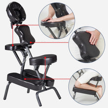 Load image into Gallery viewer, Master Massage Bedford Chaise de Massage Portable et légère avec Sac de Transport Confortable, Facile à Plier, Marron