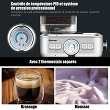Load image into Gallery viewer, Machine à Café Automatique avec Broyeur à Grains 1350W 30 Niveaux de Poudre de Café Réglables Température Réglable -