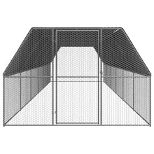Load image into Gallery viewer, Poulailler d'extérieur 3 x 12 x 2 m acier galvanisé toit en PE 02_0001693 -
