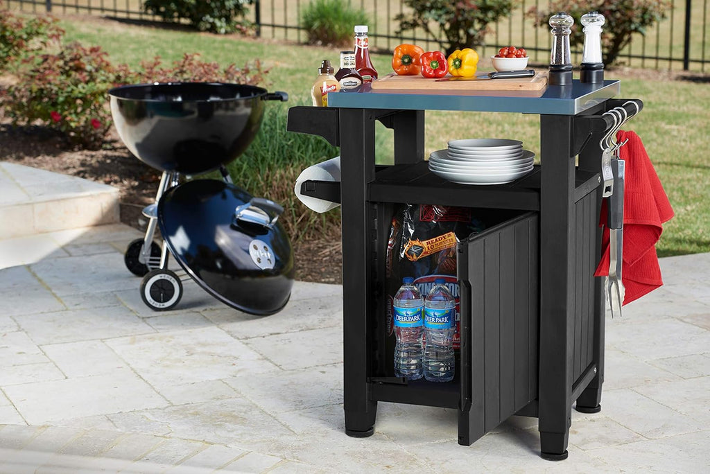 Mini desserte barbecue UNITY - Gris - 105 litres