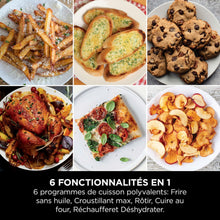 Load image into Gallery viewer, Foodi FlexDrawer Air Fryer,Dual Zone Avec Sparateur Amovible,Grand Tiroir de 10,4 L,7-en-1,Double Zone,Sans Huile,Pices Antiadhsives Compatibles Au Lave-Vaisselle,Noir AF500EU