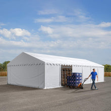Load image into Gallery viewer, TOOLPORT Tente de Stockage 6x12 m abri bâche PVC 700 N imperméable Blanc