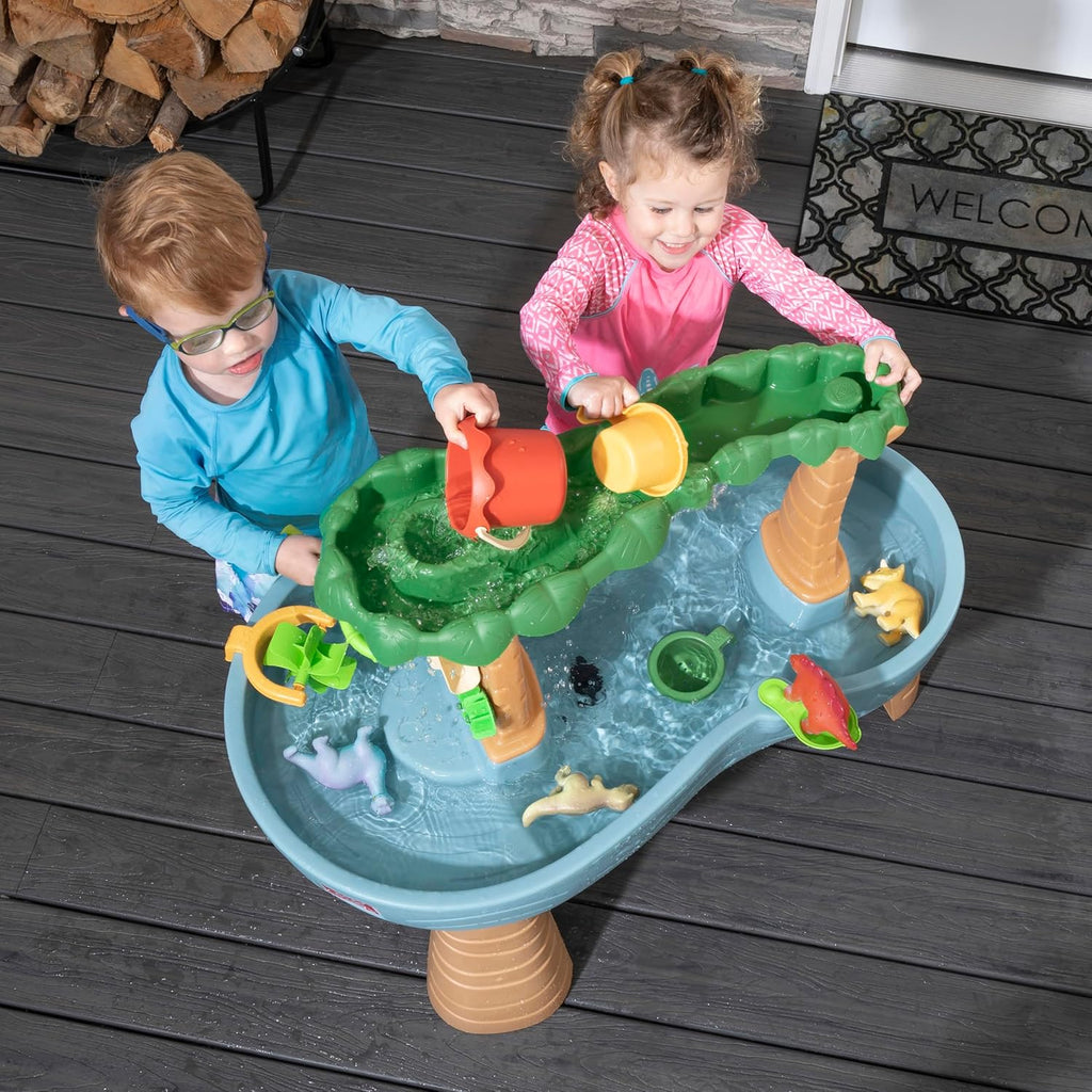Rain Shower Splash Table d'eau avec 13 Accessoires - Bleu & Vert | Table Jeux d'eau | Table d’activité pour Le Jardin,Table Activité Eau | Table d'eau Extérieur