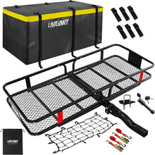 Load image into Gallery viewer, LWTURMRT Porte-Bagages d'attelage de 152,4 x 55,9 x 15,2 cm avec Sac de Chargement étanche (147,2 x 50,8 x 61 cm), Peinture de Cuisson résistante à la Rouille et matériau en Alliage d'acier