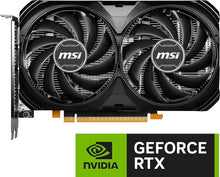 Load image into Gallery viewer, MSI Gaming Carte Graphique GeForce RTX 4060 8 Go GDRR6 128-bit HDMI/DP NVLink avec Ventilateur Torx 4.0 Carte Graphique avec Architecture Ada Lovelace (RTX 4060 Ventus 2X Black 8G OC)