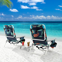 Load image into Gallery viewer, Lot de 2 Chaises de Camping Plage Pliante Table Enroulable en Aluminium Appui-tête Dossier Réglable à 5 Positions 6 Couleurs au Choix -